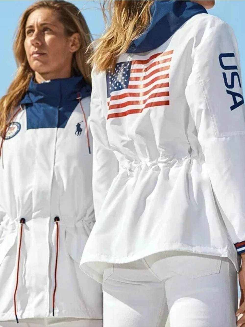 Polo Ralph Lauren TEAM USA OLYMPIC Ceremony Hooded Zip Jacket Womens XXS New NWT